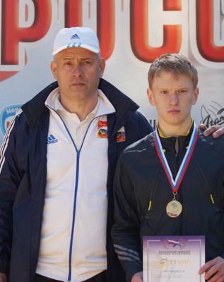 Дмитрий Ракчеев и  его тренер Сергей Ефоремов